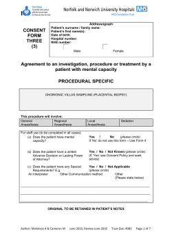 Chorionic Villus Sampling CVS Consent Form V6