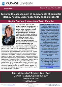 Towards the assessment of components of scientific literacy held by