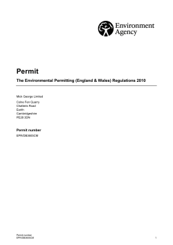 Permit - Mick George