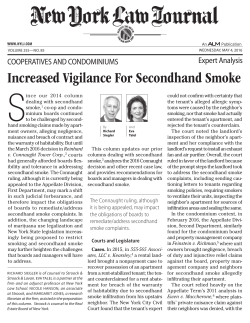 Increased Vigilance For Secondhand Smoke