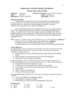 Engl 160-sl - Camosun College