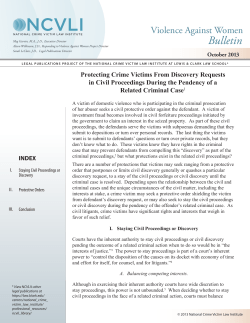 Protecting Crime Victims From Discovery Requests in Civil