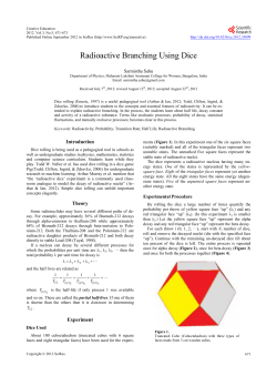 Radioactive Branching Using Dice