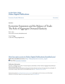 Economic Expansion and the Balance of Trade: The Role of