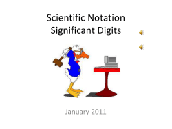 Scientific Notation Significant Digits