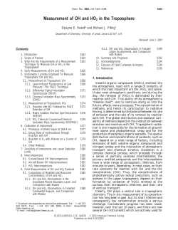 Measurement of OH and HO2 in the Troposphere