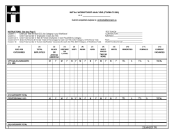 Initial workforce analysis (form CC399)
