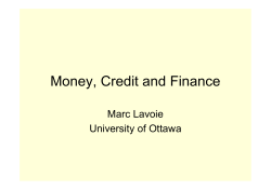 Money, Credit and Finance