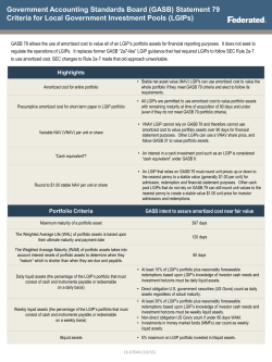 GASB Statement 79 Criteria for LGIPs