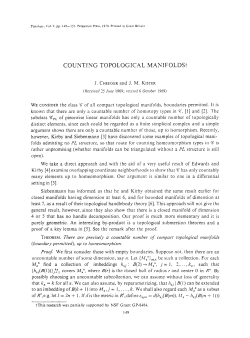 Counting topological manifolds