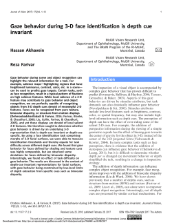 Gaze behavior during 3-D face identification is depth cue invariant