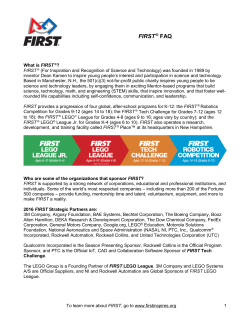 FIRST Frequently Asked Questions