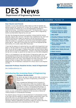 DES News - The University of Auckland