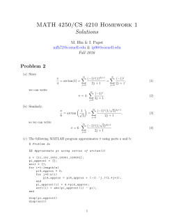 MATH 4250/CS 4210 Homework 1 Solutions