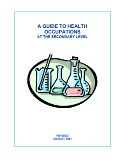 a guide to health occupations - Illinois State Board of Education