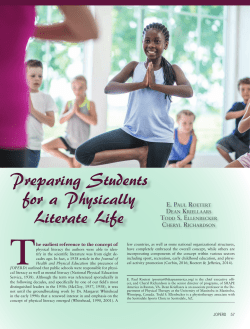 Preparing Students for a Physically Literate Life