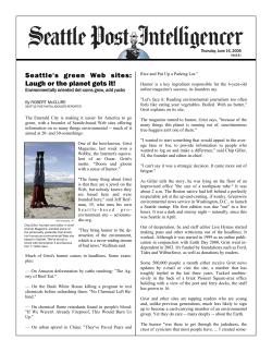 Seattle PI Article About Grist