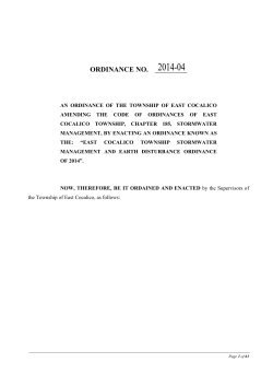 Ord. 2014-04 - East Cocalico Township