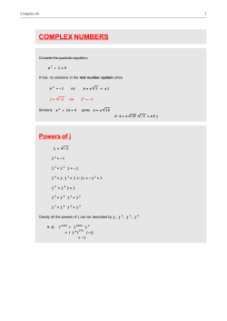 COMPLEX NUMBERS