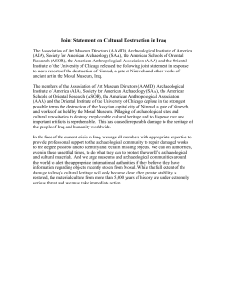 Joint Statement on Cultural Destruction in Iraq
