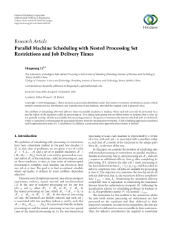 Parallel Machine Scheduling with Nested Processing Set