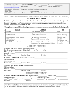 information for applicant - Flathead Conservation District