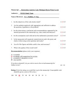 Manuscript: __ Restoration Analysis: Lake Michigan
