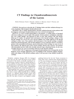 CT Findings in Chondroradionecrosis of the Larynx