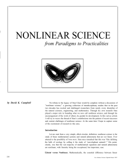 nonlinear science - LANL Research Library