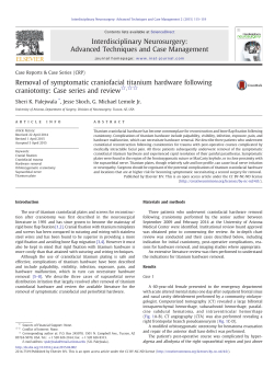 - Interdisciplinary Neurosurgery: Advanced Techniques