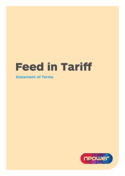 Feed in Tariff