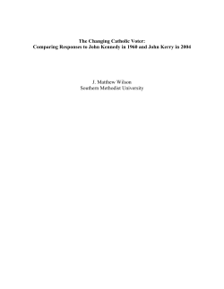 The Changing Catholic Voter: Comparing