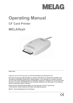 Manual Melag Melaflash - Ritter Dental Australia