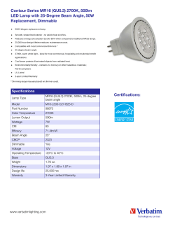 2700K, 500lm LED Lamp with 25-Degree Beam