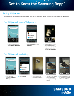 Setting Wallpapers Set Wallpaper from the Wallpapers