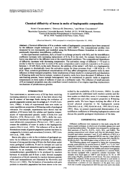 Chemical diffusivity of boron in melts of haplogranitic composition
