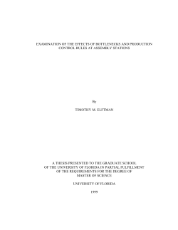 examination of the effects of bottlenecks