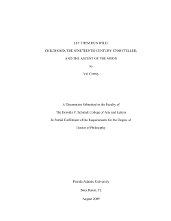August 2009 LET THEM RUN WILD: CHILDHOOD, THE