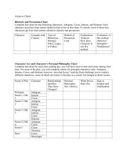 Antigone Charts Rhetoric and Persuasion Chart Complete this chart