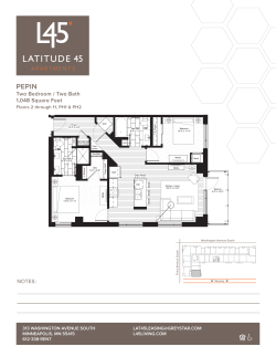 APARTMENTS NOTES: Two Bedroom / Two Bath 1,048 Square Feet