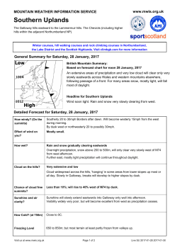 Southern Uplands - the Mountain Weather Information Service