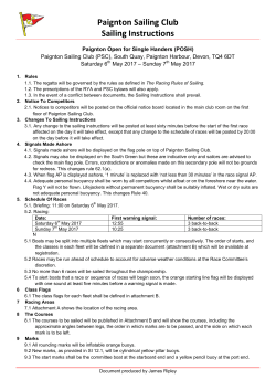 The Sailing Instructions