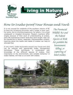 How to snake proof your yard - South Okanagan | Similkameen
