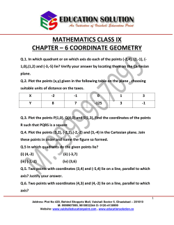 mathematics class ix chapter &ndash; 6 coordinate geometry