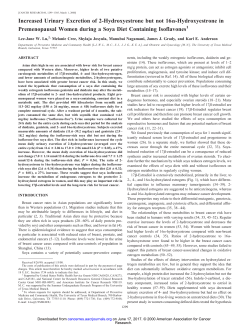 Increased Urinary Excretion of 2-Hydroxyestrone