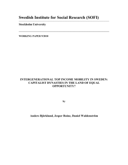 Intergenerational top income mobility in S
