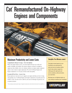Cat Reman On-Highway Engines and Components.