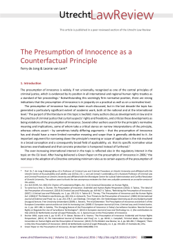 The Presumption of Innocence as a Counterfactual Principle
