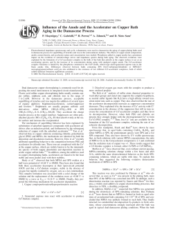 Influence of the Anode and the Accelerator on Copper Bath Aging in