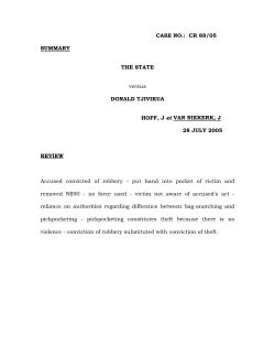 The State vs Donal Tjivikua - Superior Courts of Namibia